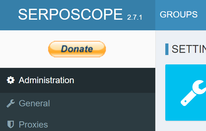 Serposcope 2.7.1の画面