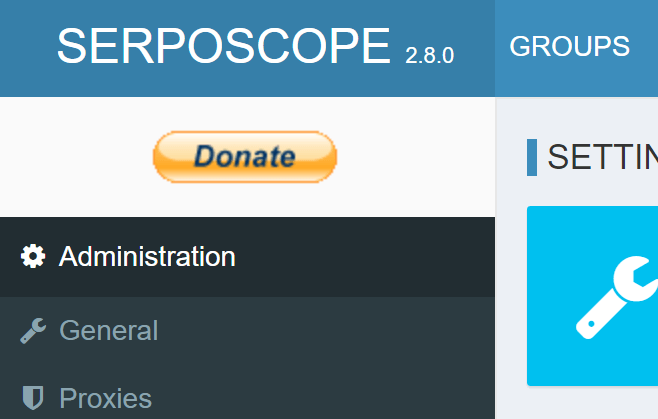 Serposcope 2.8.0の画面
