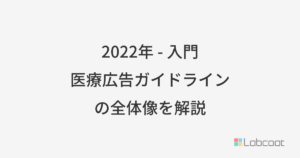 2022年｜入門 - 医療広告ガイドラインの全体像を解説